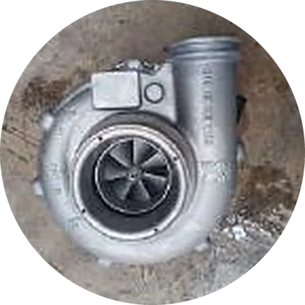 After cleaning: the turbocharger with a clean surface